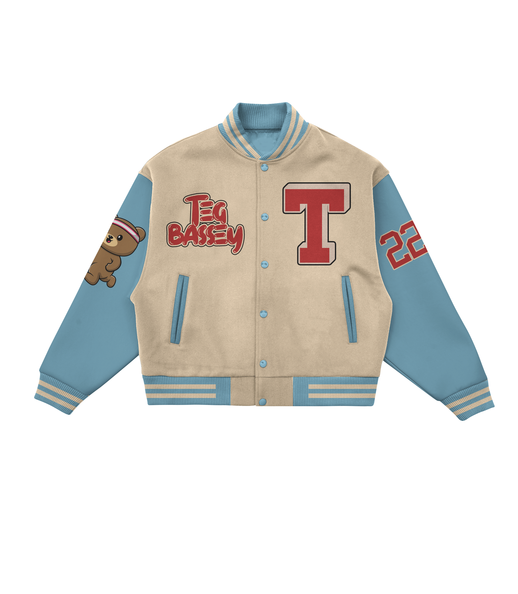 skies the limit varsity jacket.