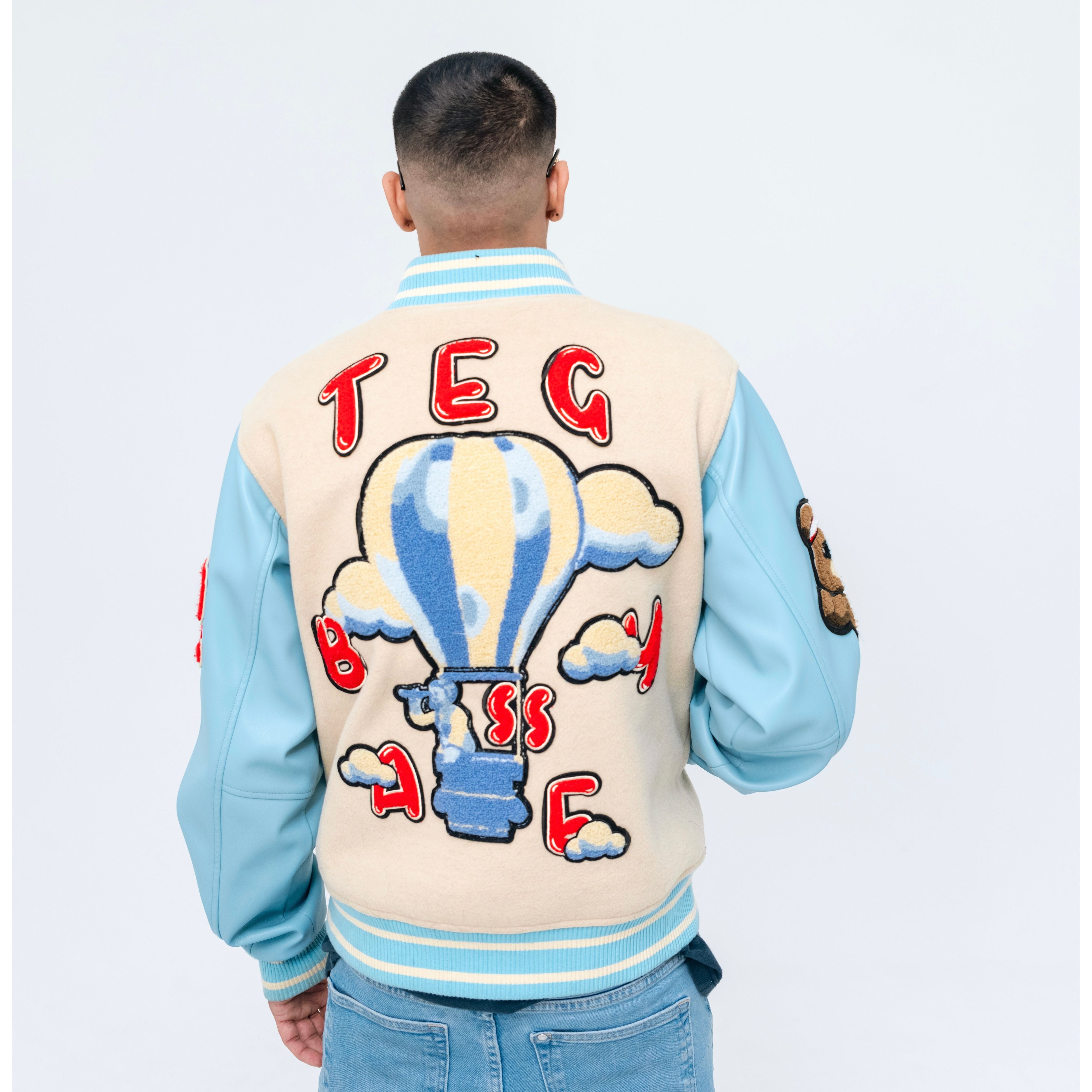 skies the limit  varsity jacket.